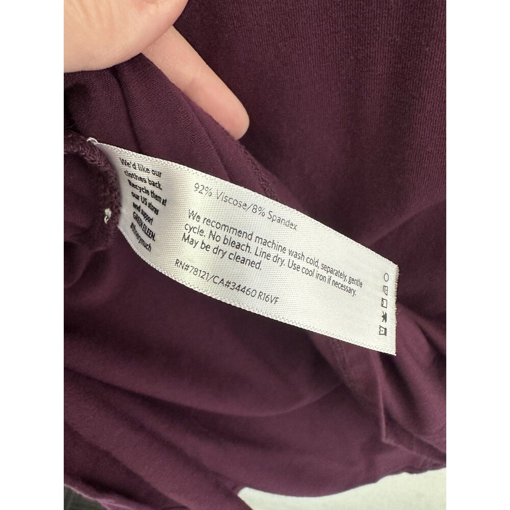 Eileen Fisher Purple Viscose Tunic 2X Minimalist Lagenlook Long Sleeve Stretch - Picture 6 of 7